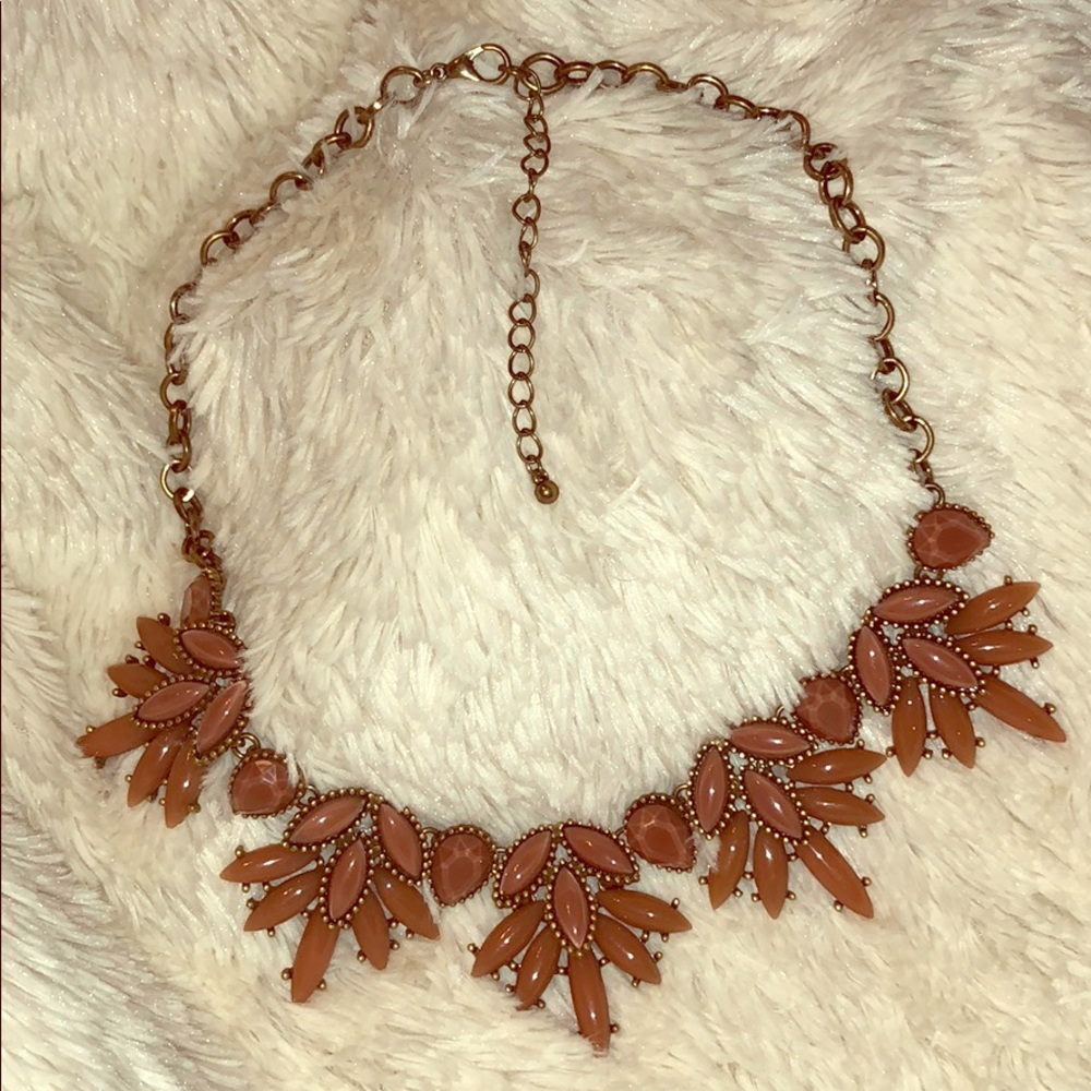 Necklace a pink/peach-brown costume jewelry